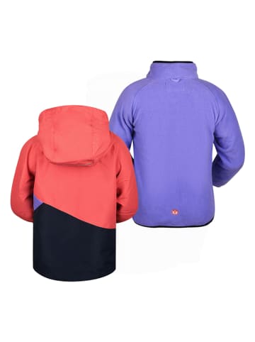 Peek U 3-in-1 functionele jas "Marisol" rood/paars