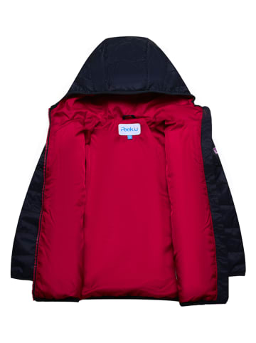 Peek U All-season doorgestikte jas "Bon Bon" zwart/rood