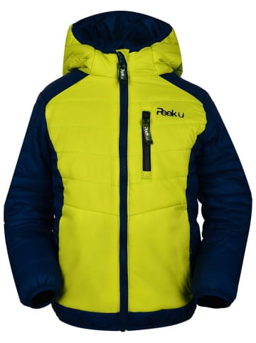 Peek U All-season doorgestikte jas "Caspian" geel/donkerblauw