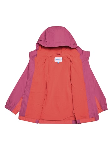 Peek U Leicht gefleecte-Regenjacke "Fifi" in Pink/ Orange