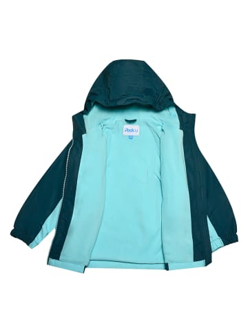Peek U Lichte fleece regenjas "Fifi" lichtblauw/blauw