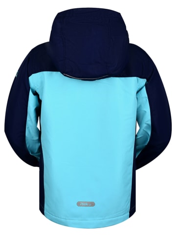 Peek U Lichte fleece regenjas "Fifi" lichtblauw/donkerblauw