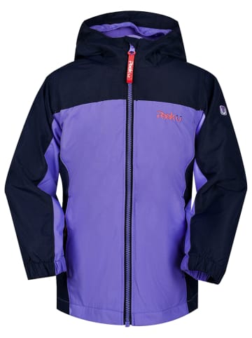 Peek U Leicht gefleecte-Regenjacke "Fifi" in Lila/ Dunkelblau