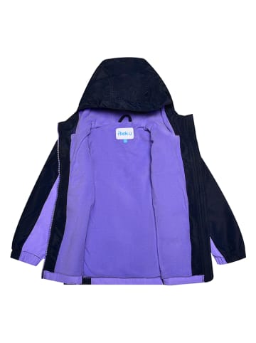 Peek U Leicht gefleecte-Regenjacke "Fifi" in Lila/ Dunkelblau