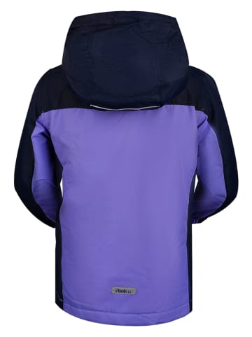 Peek U Leicht gefleecte-Regenjacke "Fifi" in Lila/ Dunkelblau