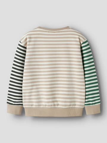name it Sweatshirt "Kaster" beige/groen/zwart