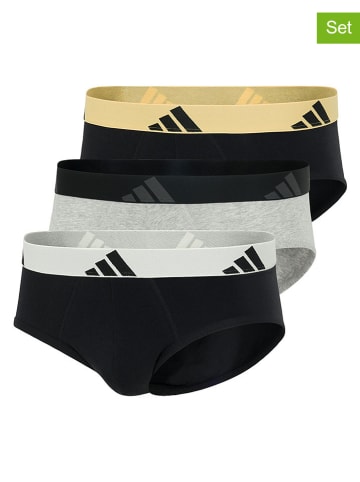 adidas Slipy (3 pary) w kolorze czarnym, żółtym i szarym