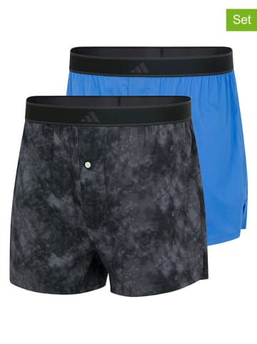 adidas 2er-Set: Boxershorts in Blau/ Anthrazit