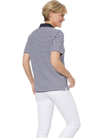 WITT WEIDEN Poloshirt wit/donkerblauw