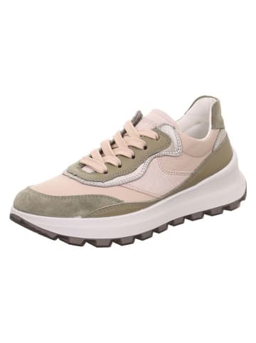 Legero Sneakersy "T4 RUN" w kolorze jasnoróżowo-oliwkowym