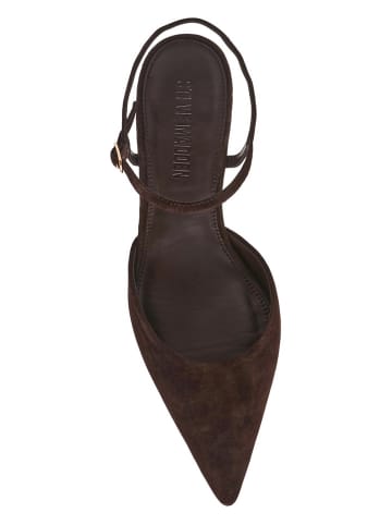 Steve Madden Leder-Slingpumps "Adelaide" in Braun