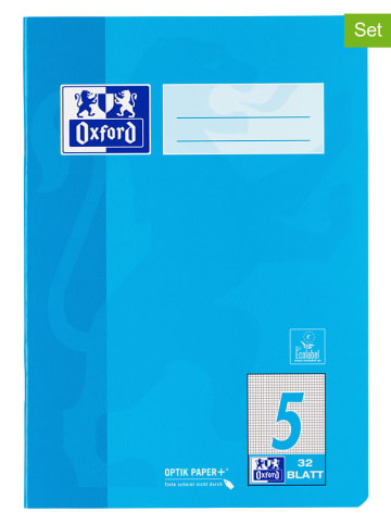Oxford Zeszyty (5 szt.) w kolorze błękitnym - A4