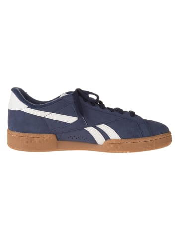 Reebok Leder-Sneakers "Club C Grounds" in Dunkelblau/ Creme