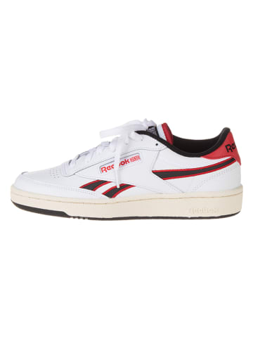 Reebok Skórzane sneakersy "Club C Revenge" w kolorze biało-czarno-czerwonym