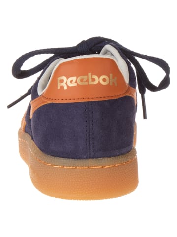 Reebok Skórzane sneakersy "Club C Grounds" w kolorze granatowo-pomarańczowym