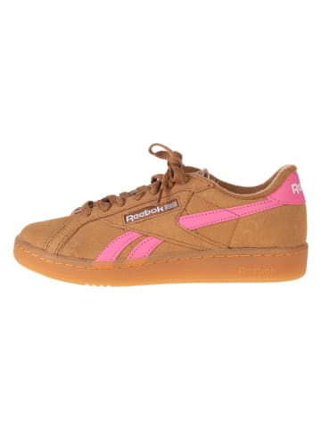 Reebok Skórzane sneakersy "Club C Grounds" w kolorze jasnobrązowo-różowym