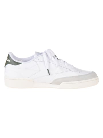 Reebok Leder-Sneakers "Club C Ground" in Weiß/ Khaki