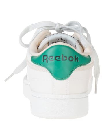Reebok Leder-Sneakers "Club C" in Weiß/ Creme/ Grün