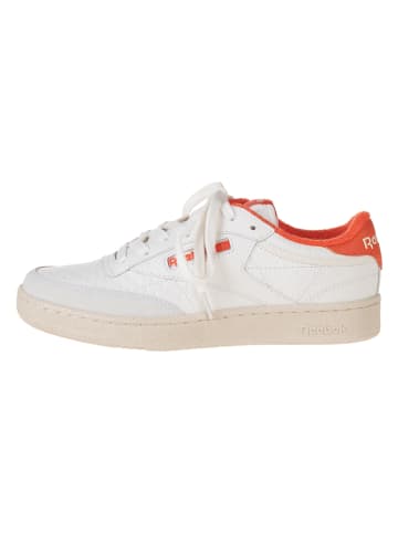 Reebok Skórzane sneakersy "Club C" w kolorze biało-pomarańczowym