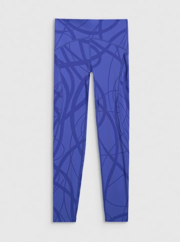 4F Legginsy sportowe w kolorze niebieskim