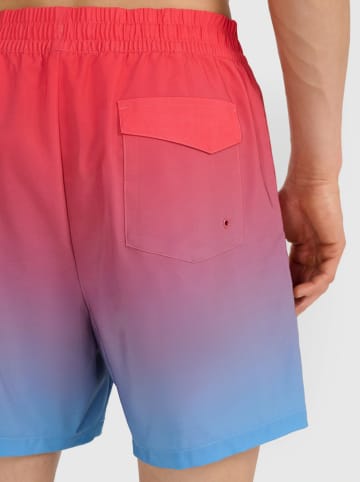 4F Badeshorts in Hellblau/ Rot