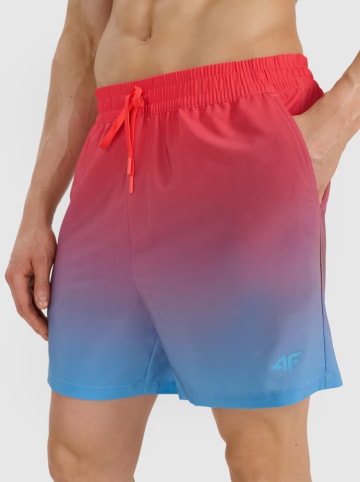 4F Zwemshorts lichtblauw/rood