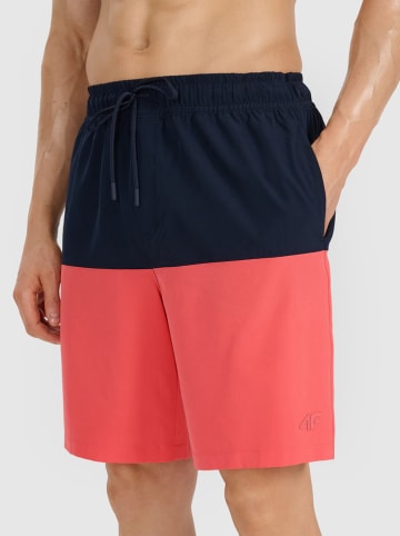 4F Badeshorts in Dunkelblau/ Rot