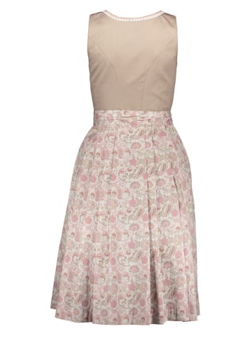 Turi Landhaus Dirndl in Beige/ Rosa