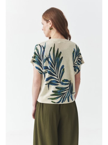 TATUUM Bluse in Beige/ Blau