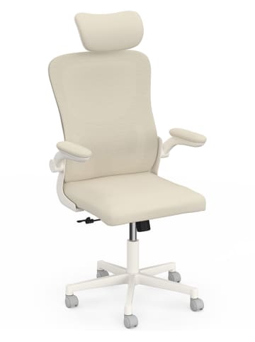 IDOMYA Essentials Bürostuhl ''James'' in Beige - (B)59 x (H)120,5 x (T)56 cm