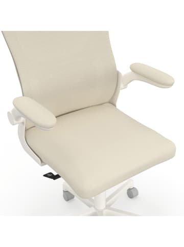 IDOMYA Essentials Bürostuhl ''James'' in Beige - (B)59 x (H)120,5 x (T)56 cm