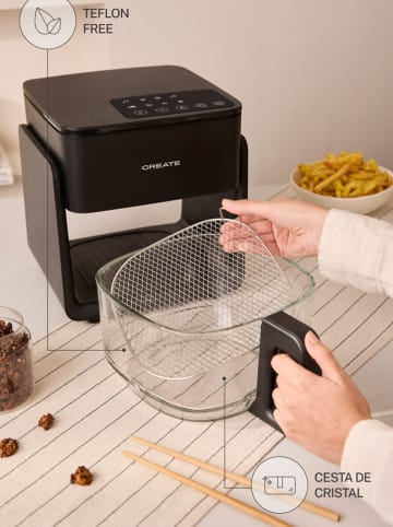 CREATE Heißluftfritteuse ''Studio Crystal'' in Schwarz - 4,2 l