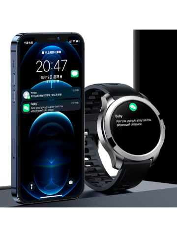 DAM Smartwatch "M28" w kolorze czarno-jasnoróżowym