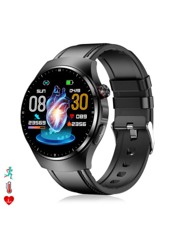 DAM Smartwatch "TK25. ECG" w kolorze czarnym