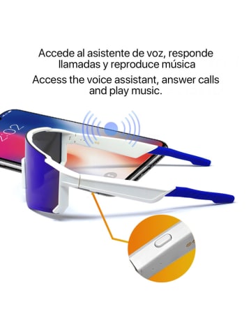 DAM Sport-Smart-Brille "QY01" in Weiß