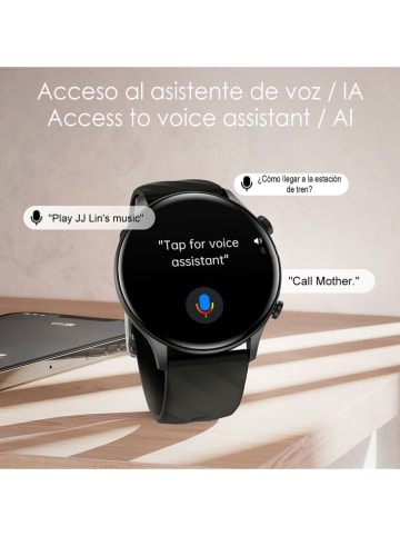 DAM Smartwatch "ZW63" in Schwarz
