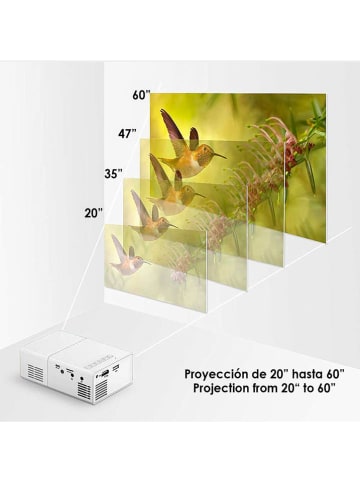 DAM Mini-Projektor "LCD 1080 HD" in Weiß