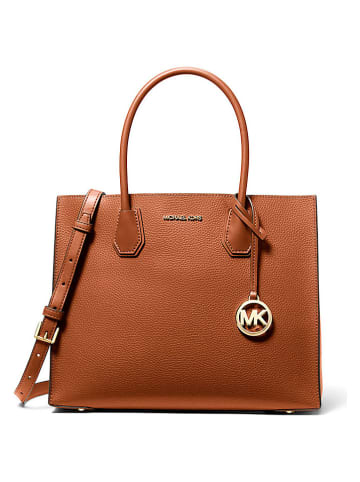 Michael Kors Leder-Henkeltasche in Hellbraun - (B)32 x (H)25 x (T)14 cm
