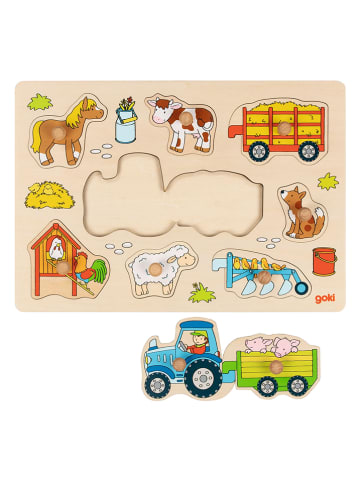 Goki Układanka "Tractor with trailers" - 12 m+