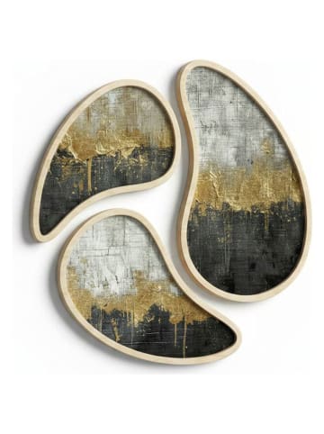 Wallity 3er-Set: Gerahmte Kunstdrucke