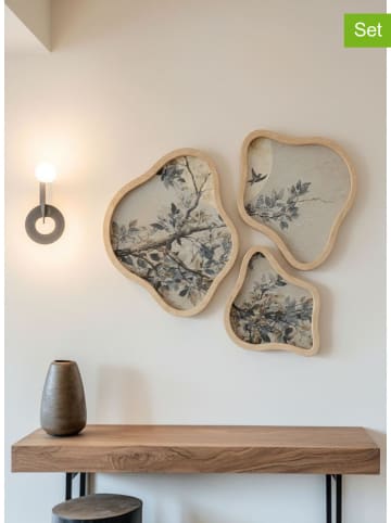 Wallity 3er-Set: Gerahmte Kunstdrucke
