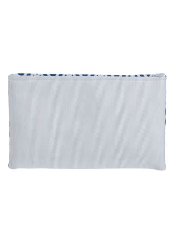 BLE Kosmetiktasche in Weiß/ Blau - (B)24 x (H)15 x (T)1 cm