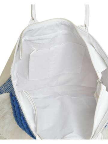 BLE Shopper wit/blauw - (B)55 x (H)34 cm