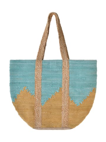 BLE Shopper in Türkis/ Orange - (B)40 x (H)31 cm