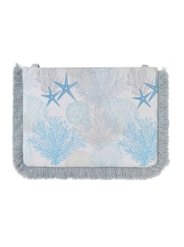 BLE Schultertasche in Weiß/ Hellblau - (B)30 x (H)20 x (T)2 cm