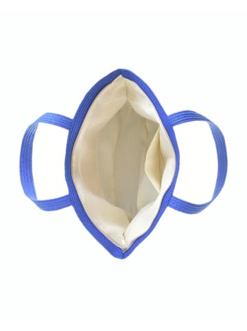 BLE Shopper beige/blauw - (B)48 x (H)30 x (D)14 cm