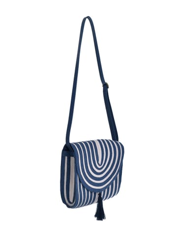 BLE Schoudertas wit/blauw - (B)26 x (H)21 x (D)8 cm