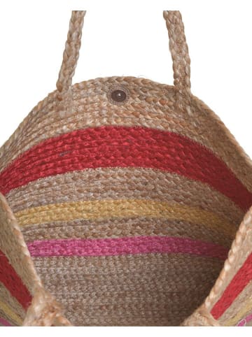 BLE Shopper beige/rood - (B)45 x (H)30 x (D)15 cm