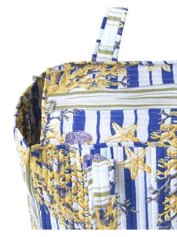 BLE Schultertasche in Weiß/ Blau - (B)37 x (H)33 x (T)18 cm