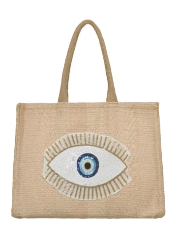 BLE Shopper in Beige - (B)42 x (H)32 x (T)12 cm